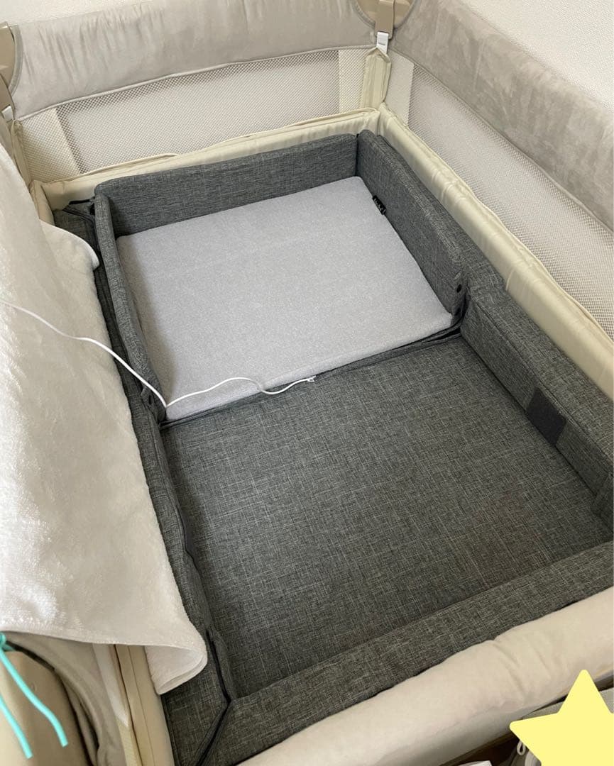 【美品】【下段未使用】 Aprica ベビーベッド ココネルエアー 折りたたみ