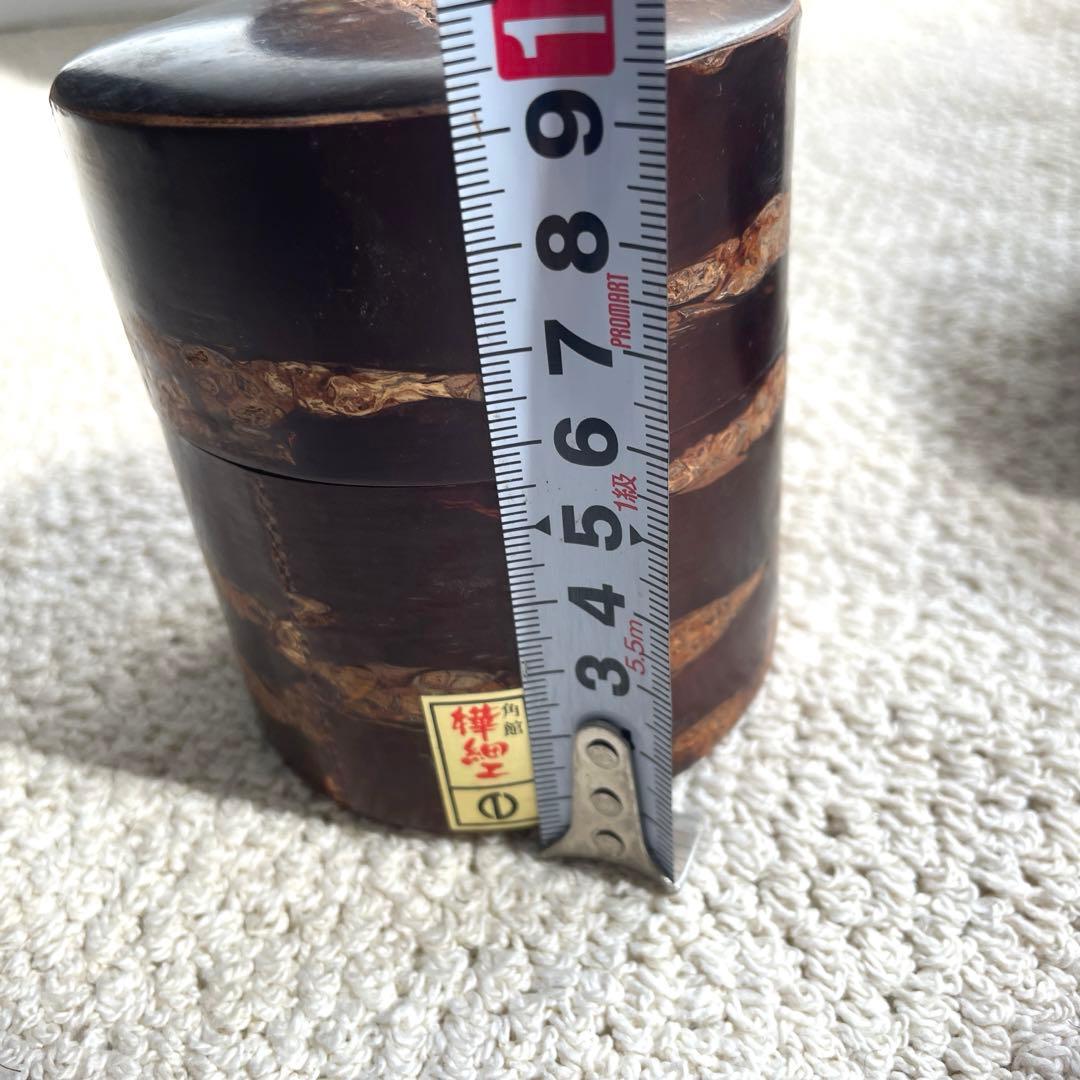 未使用樺細工 桜皮細工 茶道具12点セット十六角茶櫃 伝統工芸品 秋田角館2-1