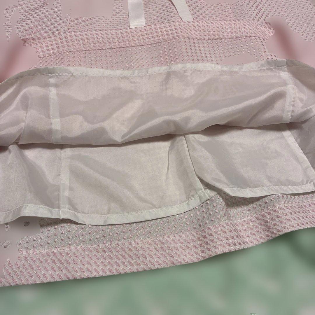 スーパービューティー☆44☆新品タグ付きお花レースとコサージュの可愛いワンピース