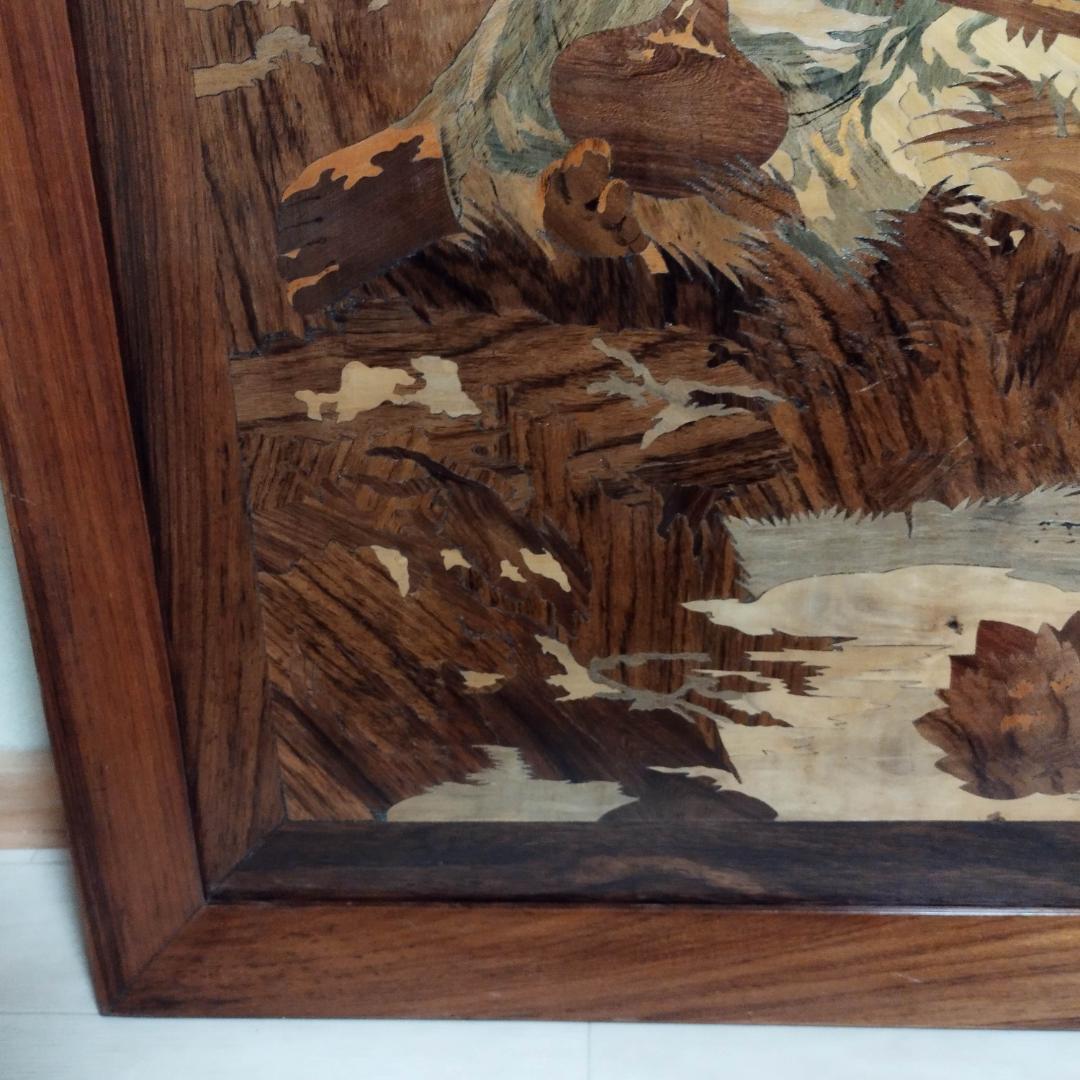 木象嵌　木製絵画　ビンテージ　54年