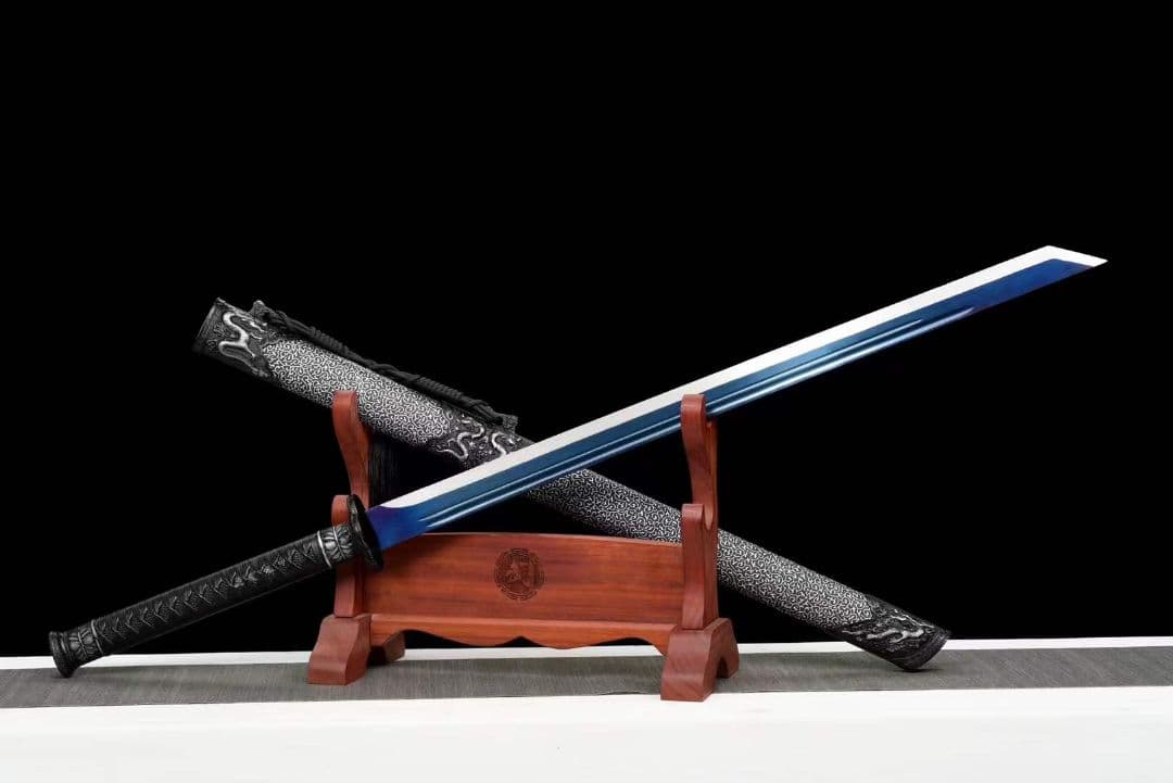 【黒金古刀―幽影龍刃】古兵器 武具　刀装具　日本刀　模造刀 居合刀 長尺