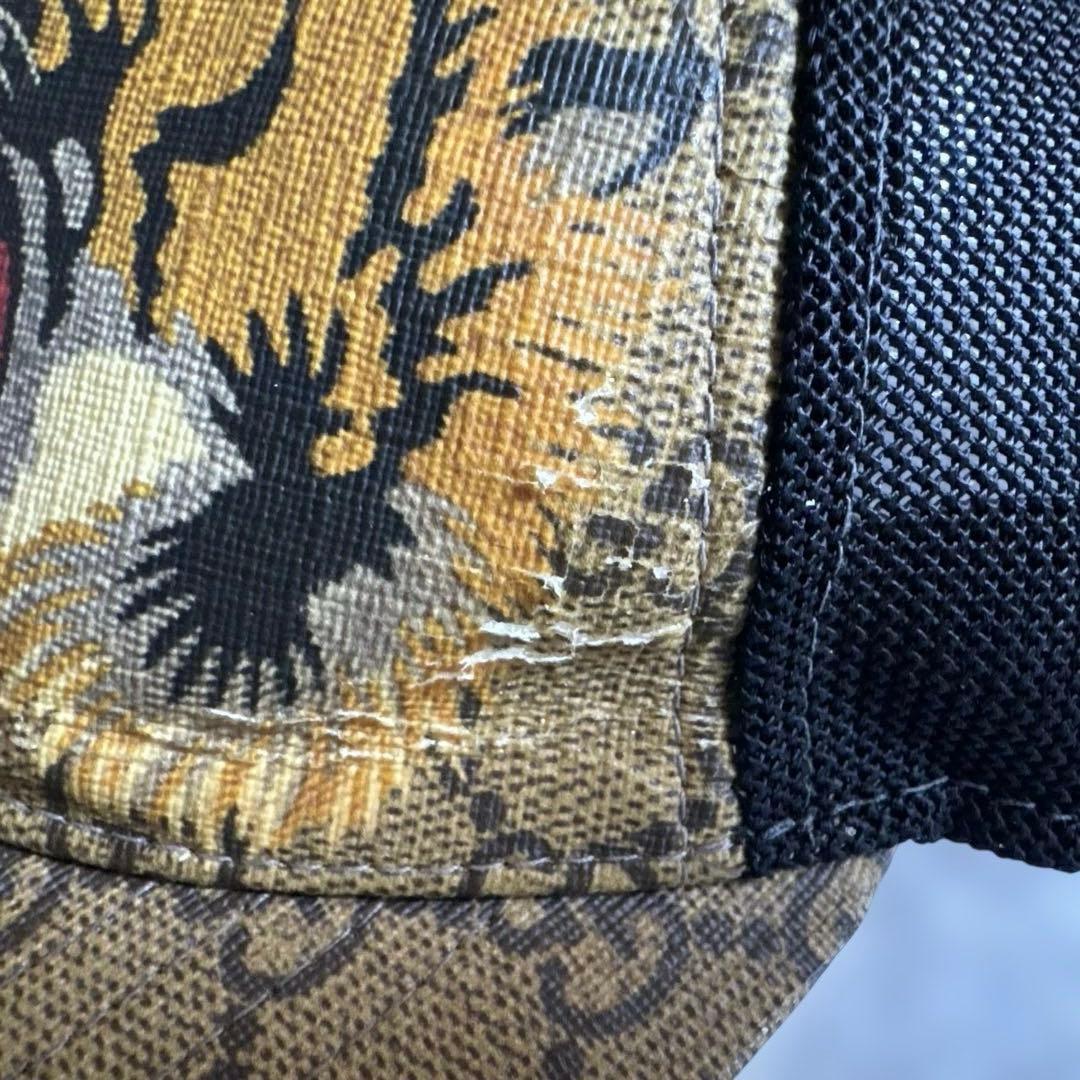 グッチ　アジャスタブルキャップ　タイガー　GGスプリーム　XLサイズ