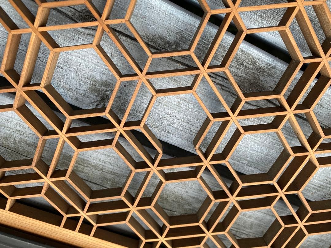 欄間　2枚セット　すりガラス付き　アンティーク　古民家