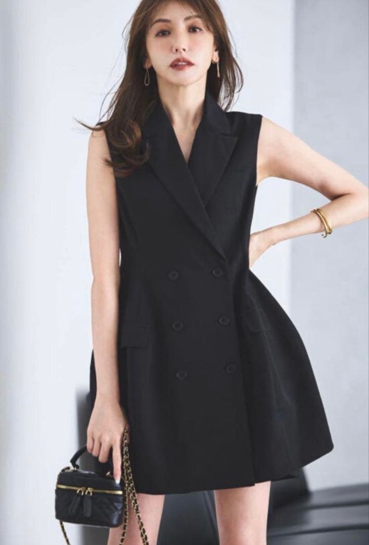 美香さん　コラボ　ジレ　ミニ　ワンピース　アンドドット　ノスタルジア