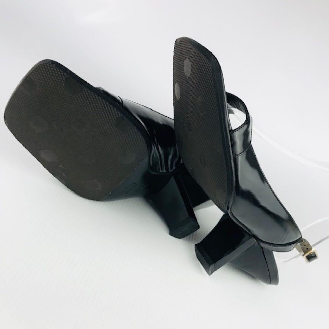 美品★GUCCI★レザー 変形ヒール パックストラップサンダル(35C)