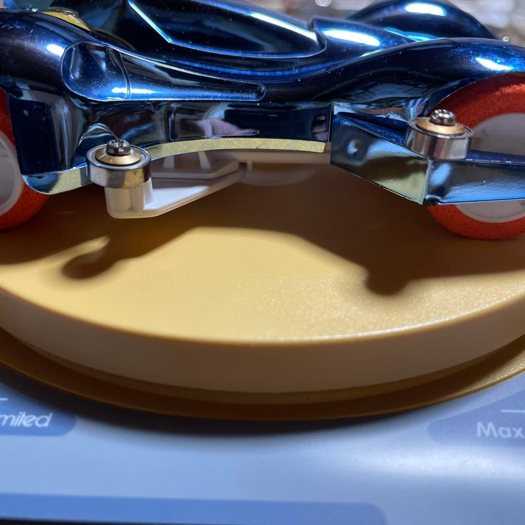 ミニ四駆　スピンアックスブルーメッキボディー