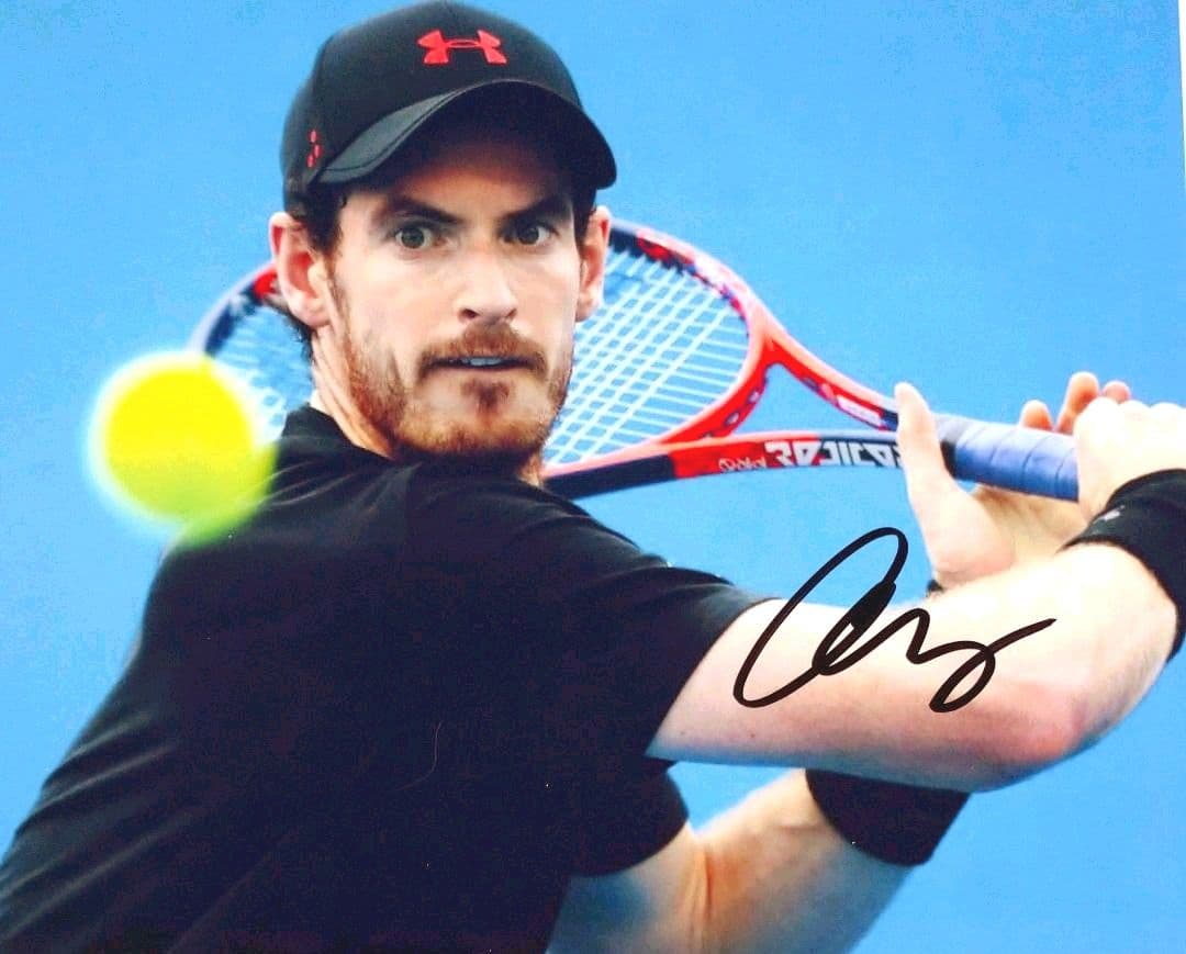 セール中…アンディ・マレー直筆サイン入り超大型写真…イギリス・プロテニス