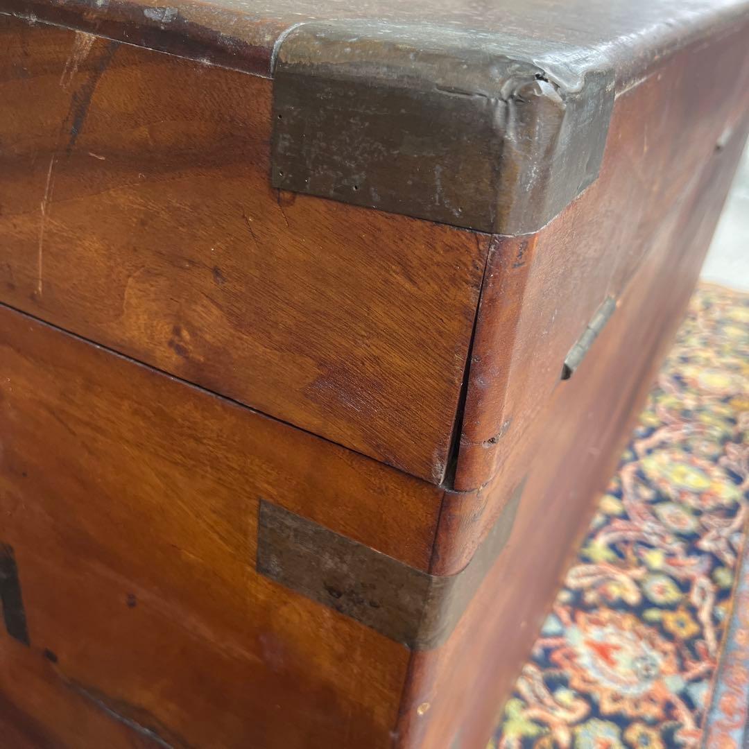 英国 アンティーク 木製 大型 トランク チェスト イギリス 100cm パイン