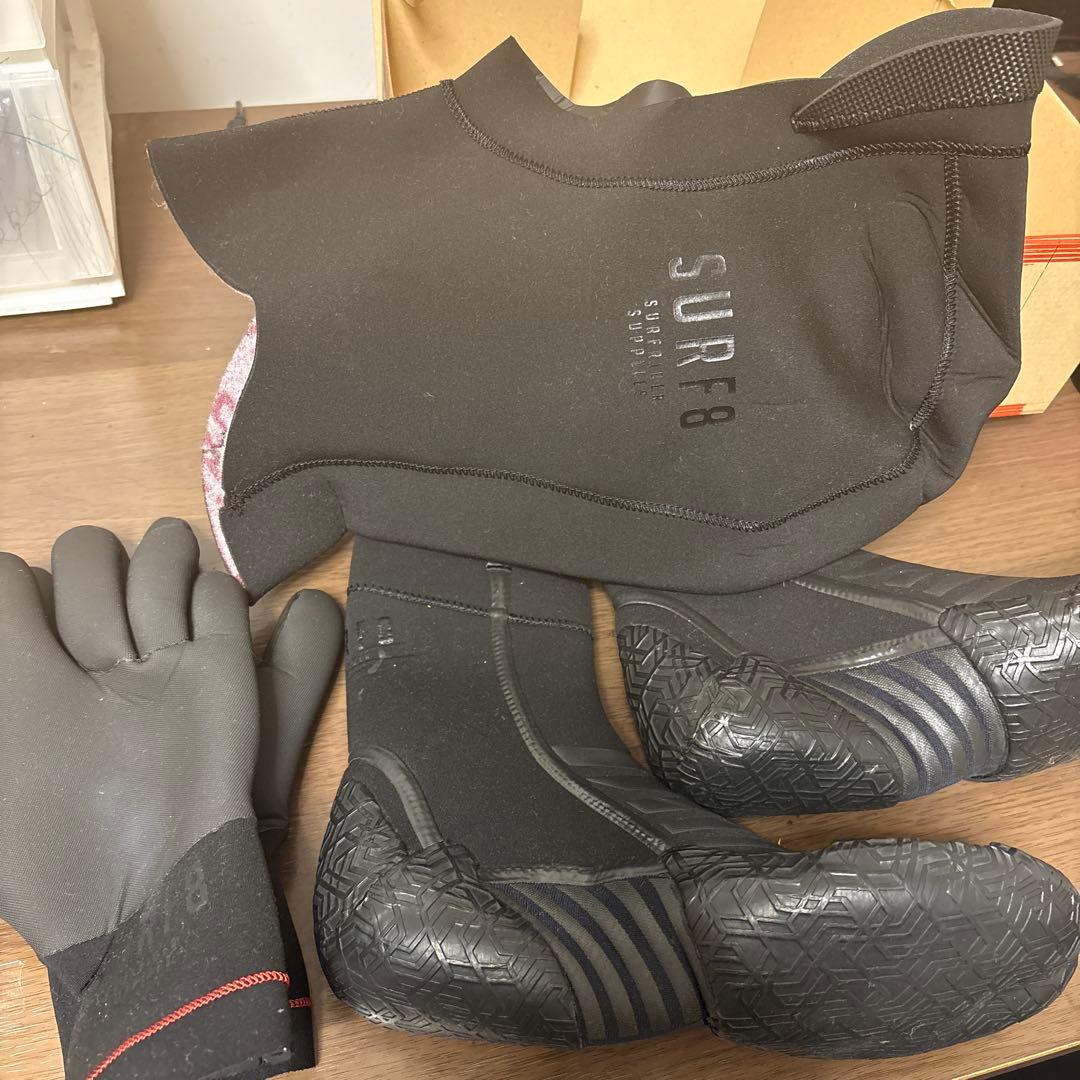 SURF8 ウェットスーツ用グローブ、ブーツ、マスク