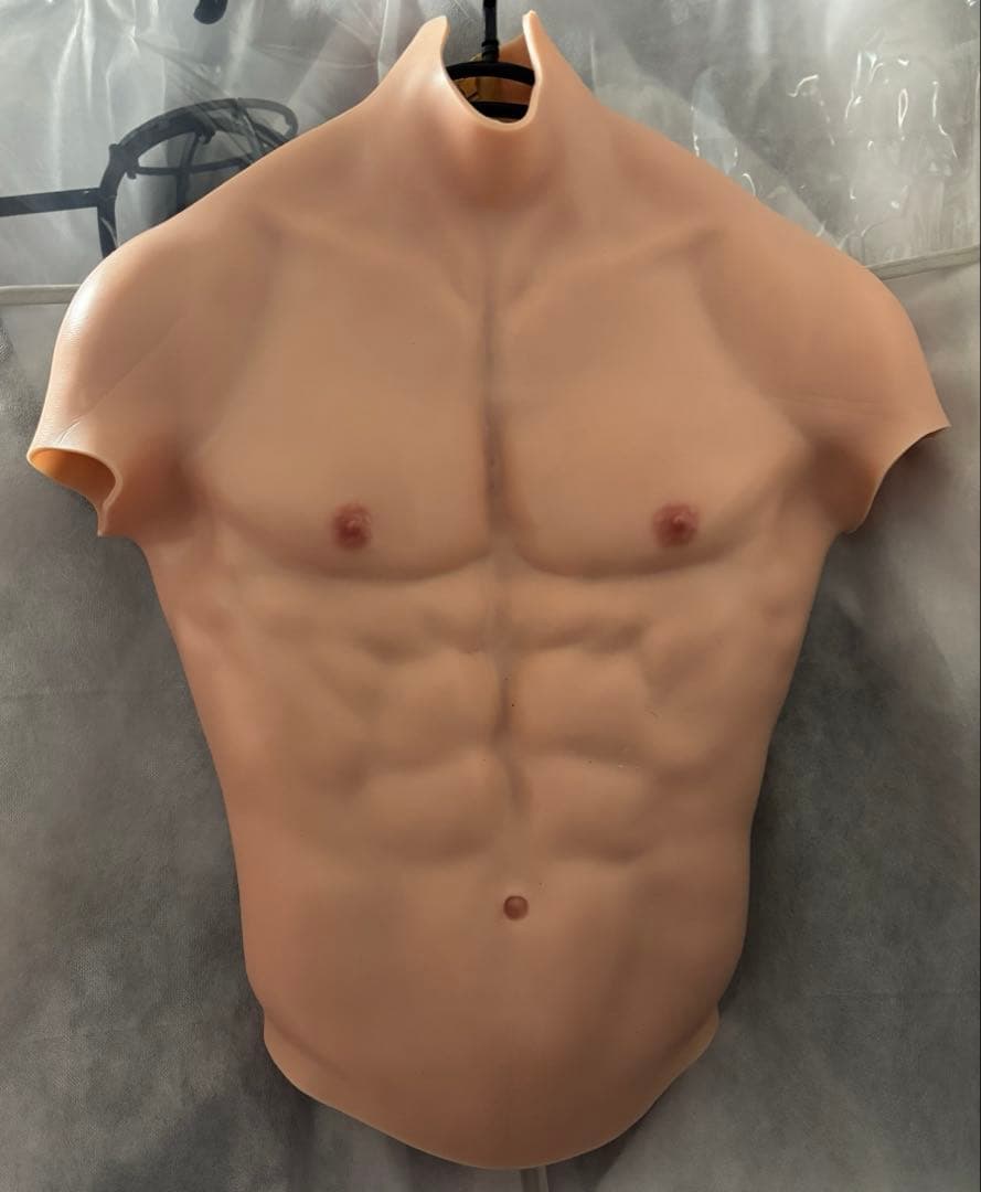 HUWAHUWA製　筋肉スーツ　コスプレ　シリコン　Ｓサイズ　ファスナー付き