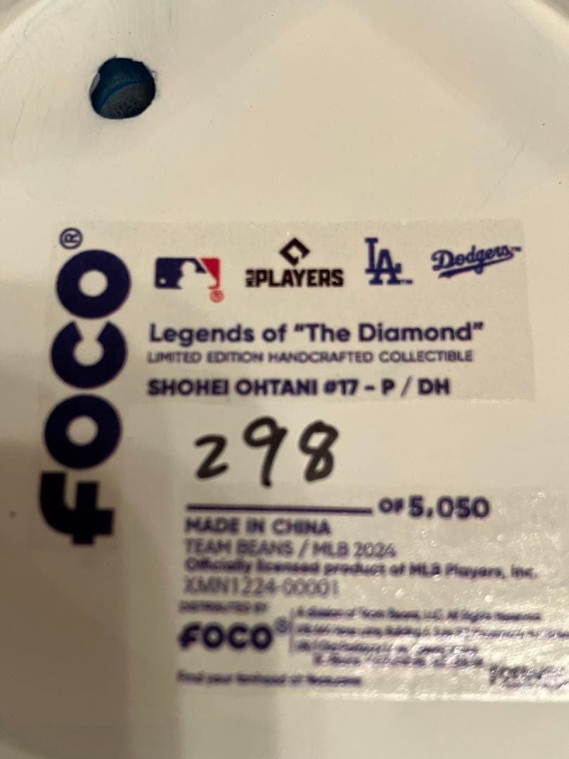 大谷翔平　ビック　ボブルヘッド　50 50 達成　スタジアム　シリアルナンバー