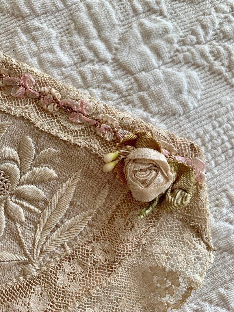 ※専用ページになります※フランスアンティークパニエドールベッド・寝具set※