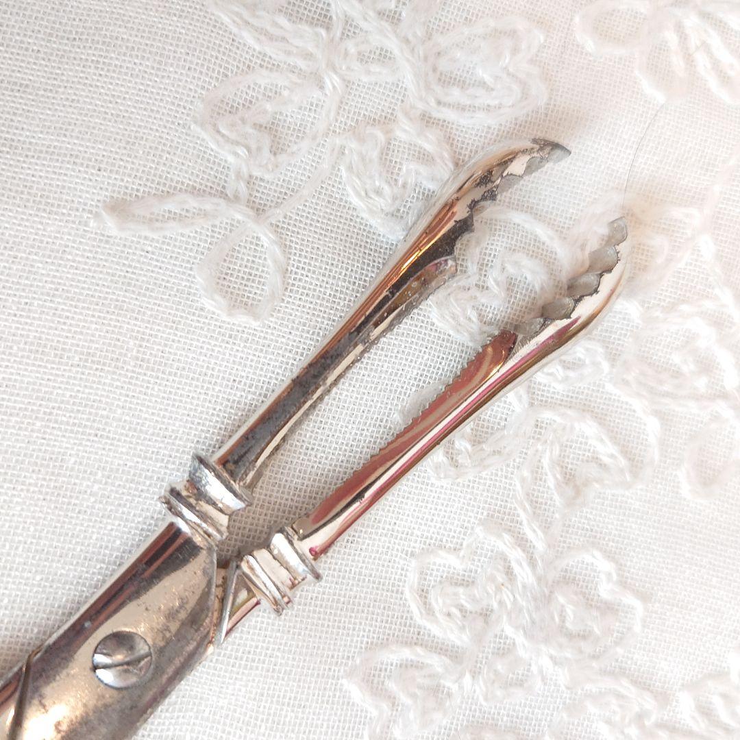 イギリス　アンティーク　シュガートング　アイストング　シュガーニップス