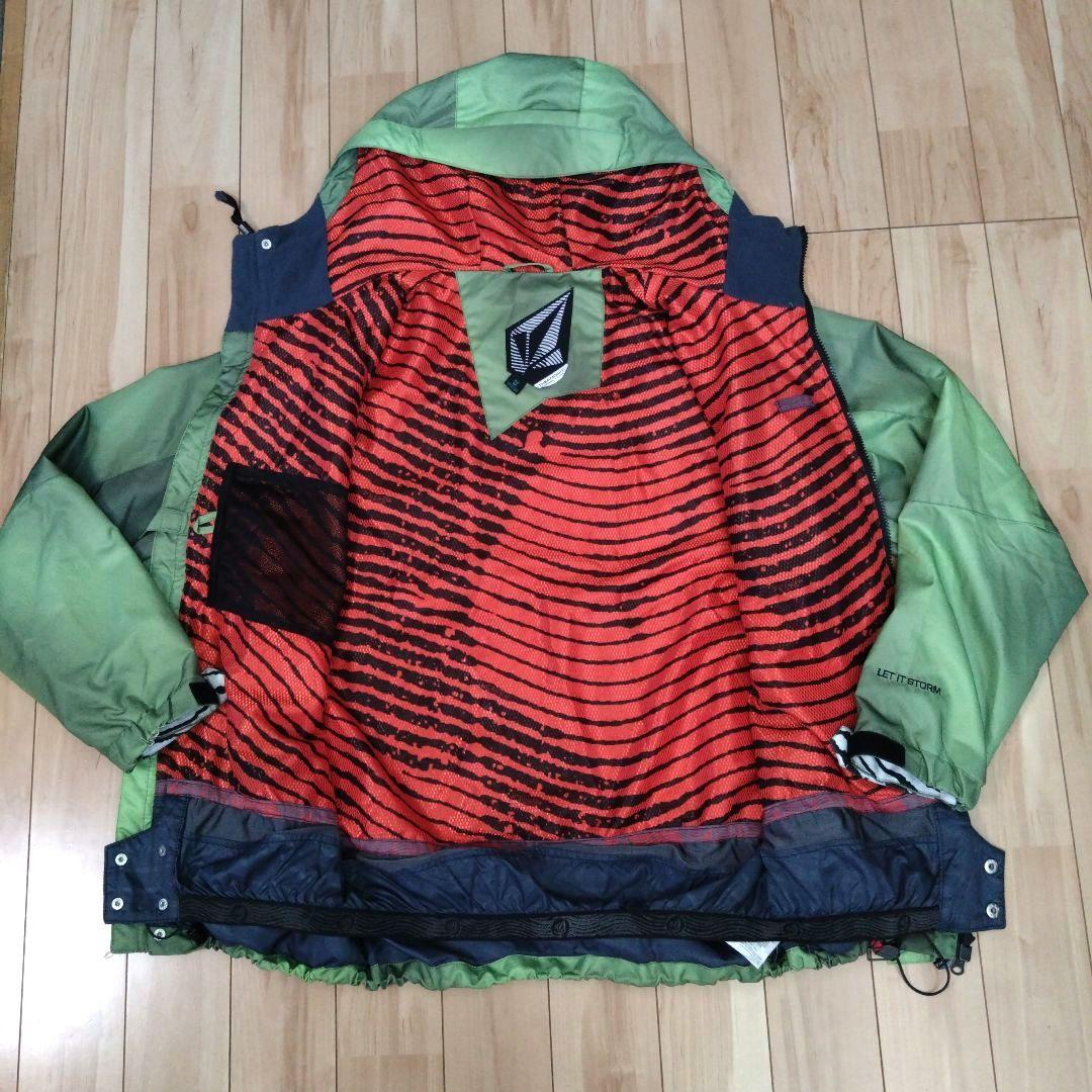 【美品】ボルコム VOLCOM スノーボードウェア ジャケット グリーン M