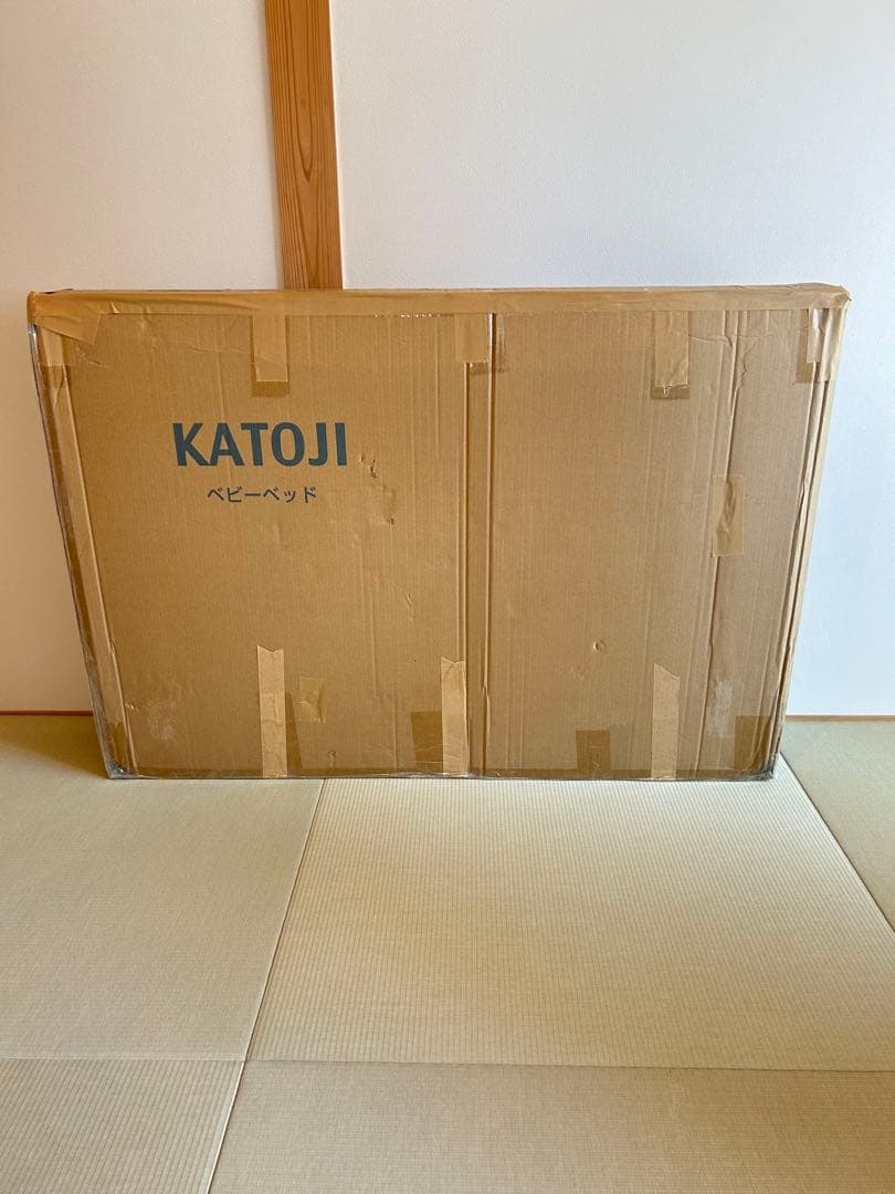KATOJI ベビーベッド ハイタイプ　ホワイト 木製