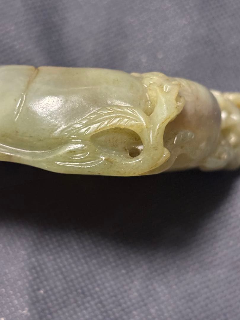 中国古美術品　清の時代　和田青玉 砡　筆洗　蘇工　188g