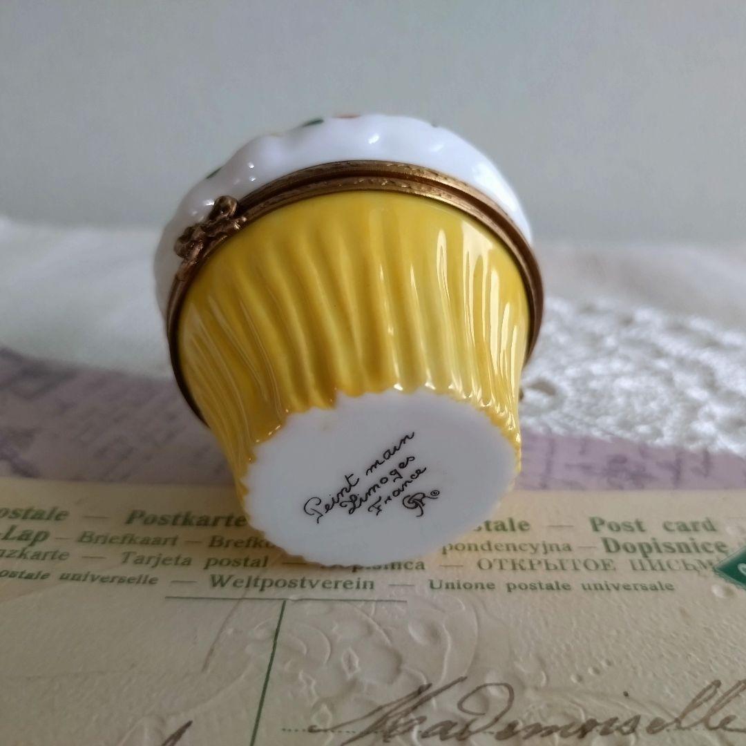 リモージュボックス　カップケーキ　誕生日　バースデー　フランス製　ヴィンテージ