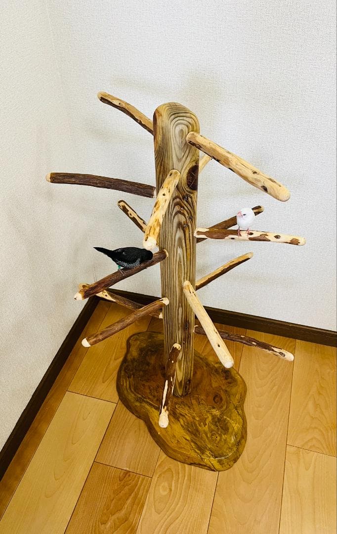 【中型鳥用】螺旋状♪ビビリさんにもすぃすぃ登れるバードスタンド