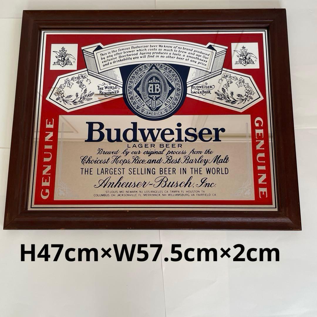 バドワイザー　パブミラー　アンティーク　 レトロ　希少　ビンテージ