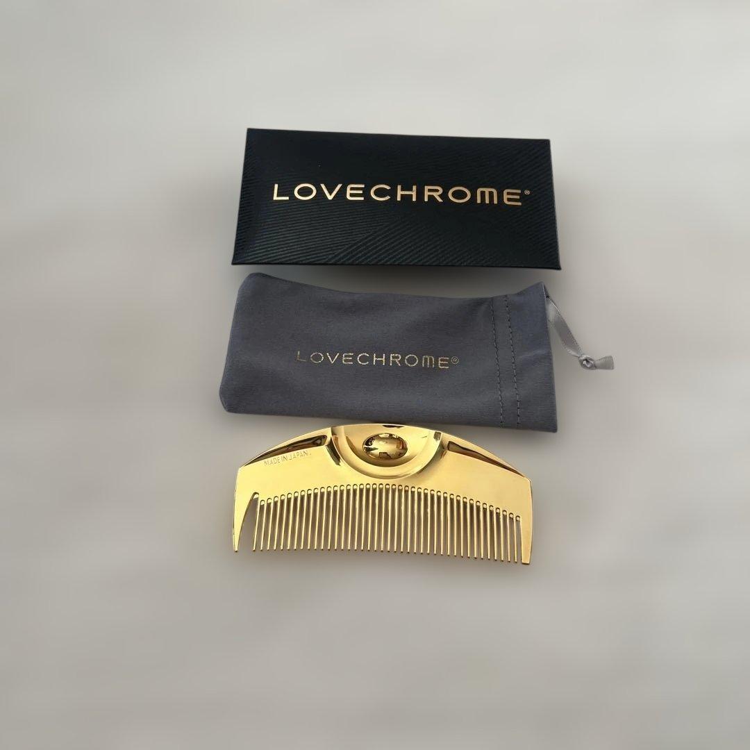 LOVECHROME ゴールド ヘアコーム 収納ポーチ付き