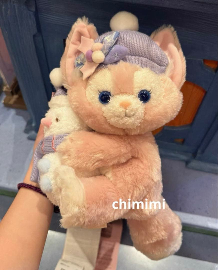 香港ディズニー　クリスマス　リーナベル雪だるま　ぬいぐるみショルダーバッグ