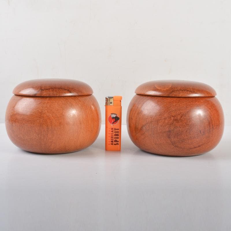 囲碁　碁石　本蛤碁石　那智黒碁石　碁笥　一套　30号8㎜　時代箱　MR7235B