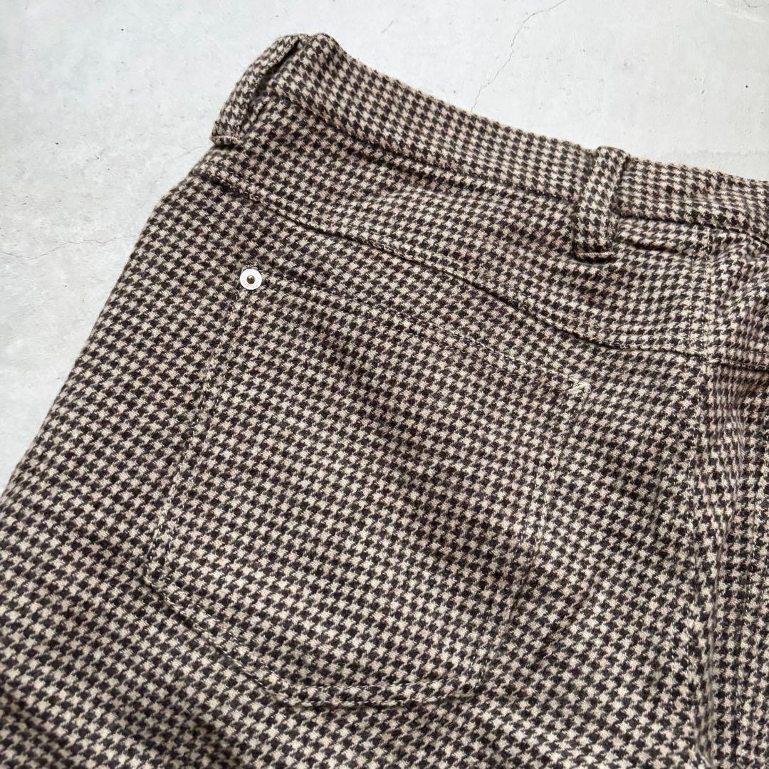 DANCE WITH DRAGON カモフラ迷彩 千鳥孔子柄 ウールロングパンツ