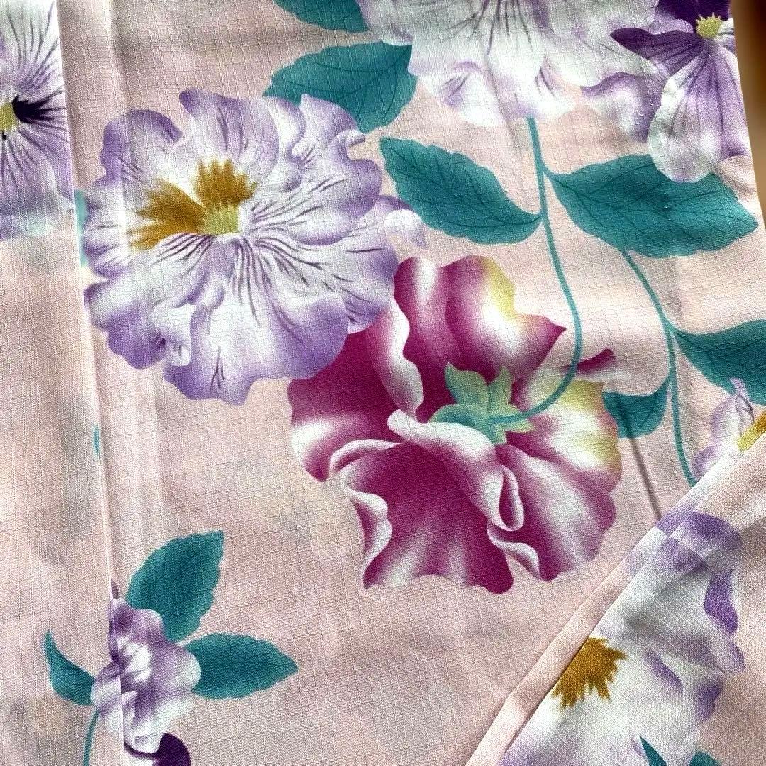 撫松庵　パンジー柄薄いピンク最終お値引き