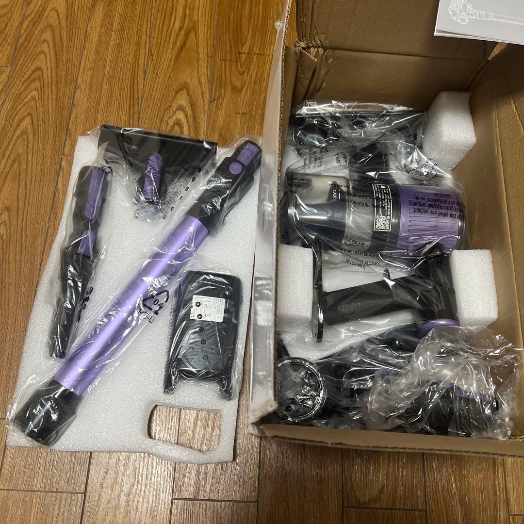 【新品未使用】掃除機 コードレス スティッククリーナー本体 紫色 充電式