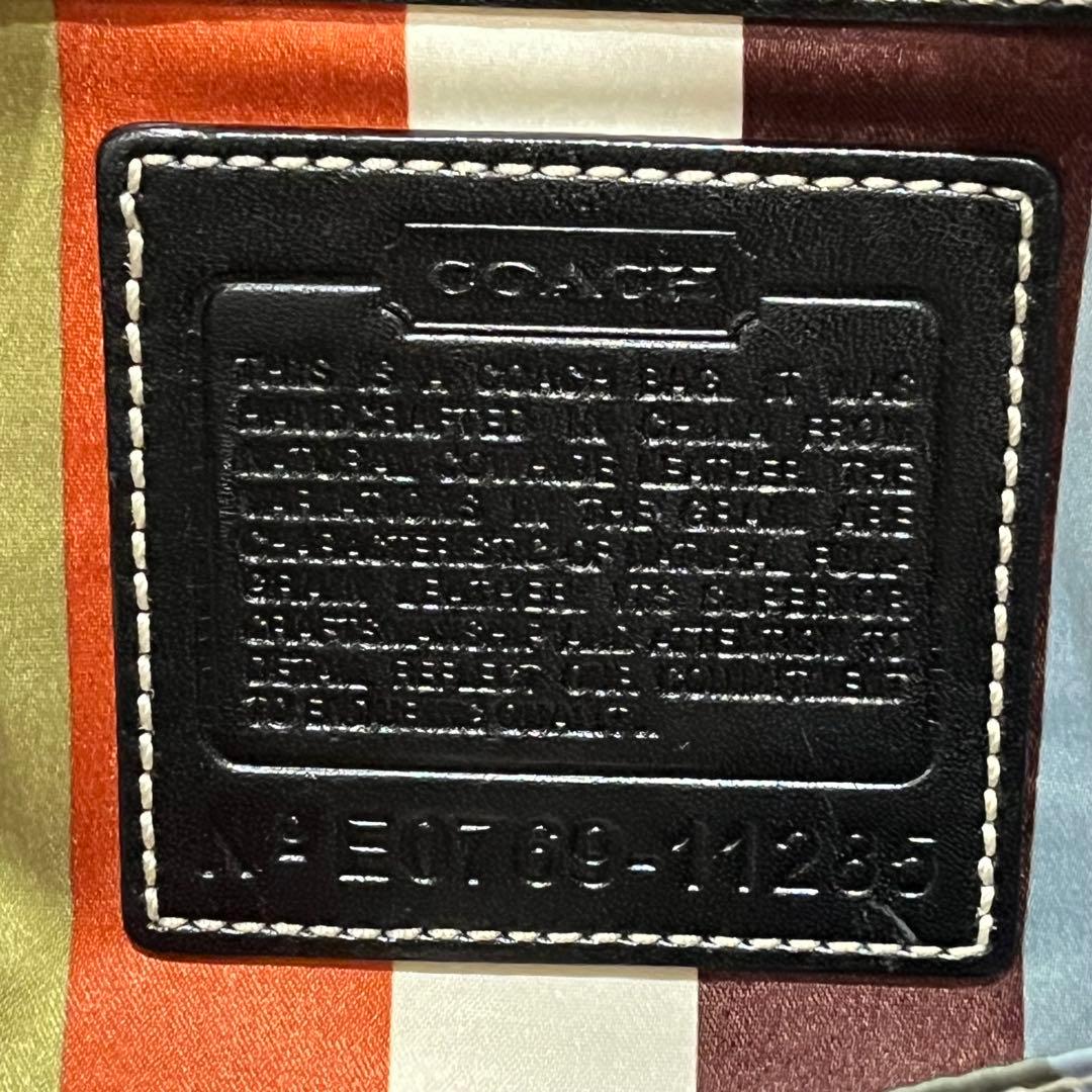 極美品　コーチ　11285 ハンドバッグ　エルゴ　レザー　ブラック　黒