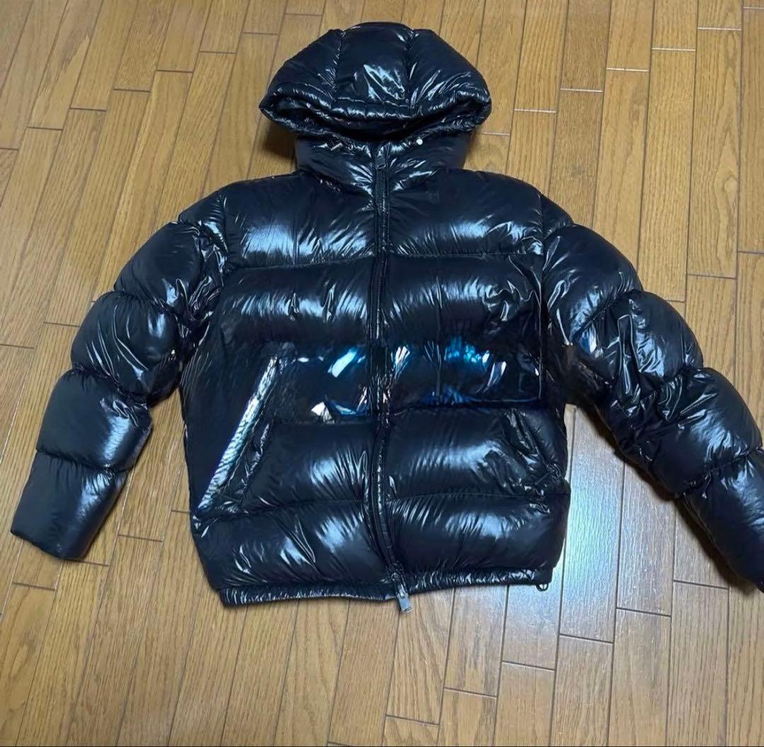 ZARA フード付きダウンジャケック　ブラック