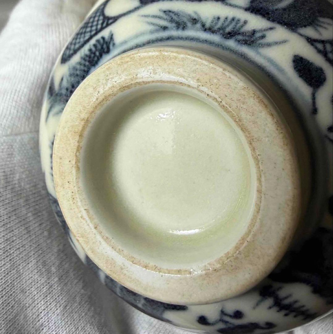 中国 染付人物碗　f2260127