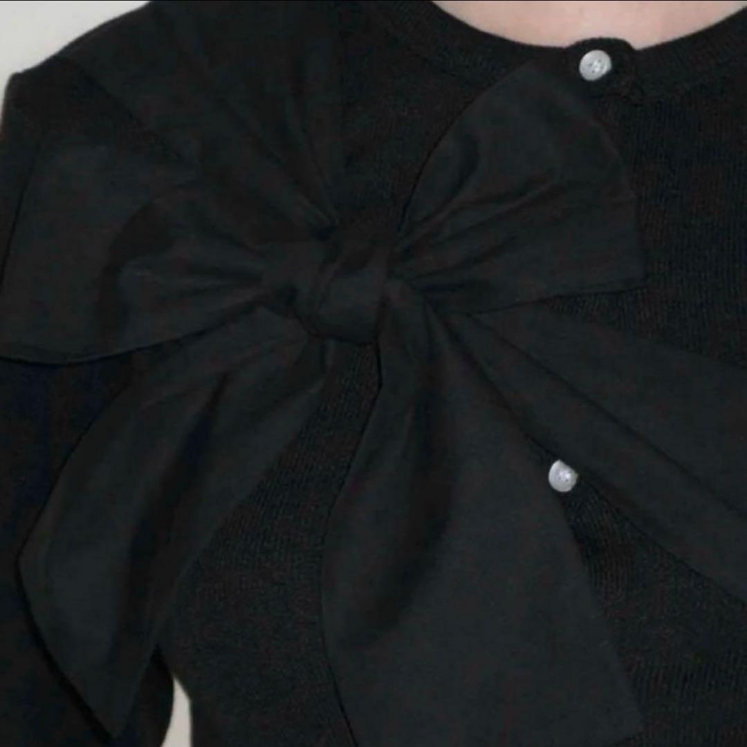 2/6まで値下げ 新品 crank リボンニットカーディガン 黒