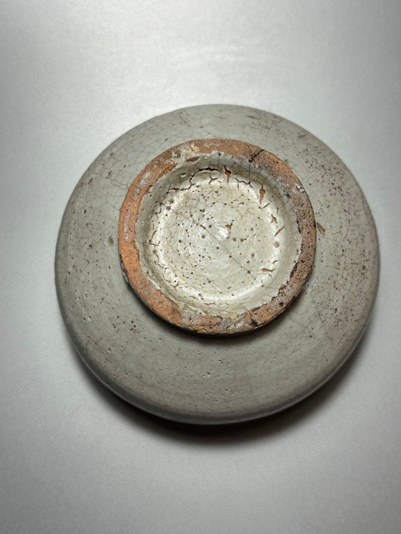 李朝　白磁　茶碗　堅手
