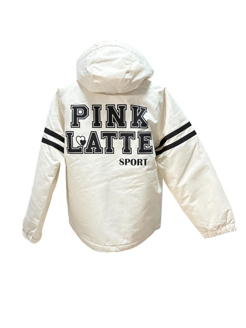 新品スキースノボウェア150サイズ調整可能上下セットセパレート白黒ピンクラテ