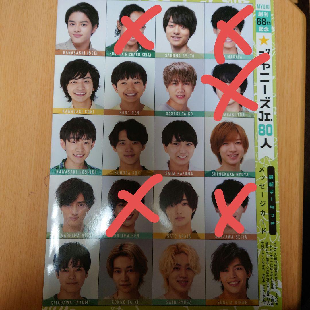 Myojo 2020年 ジャニーズJrデータカード