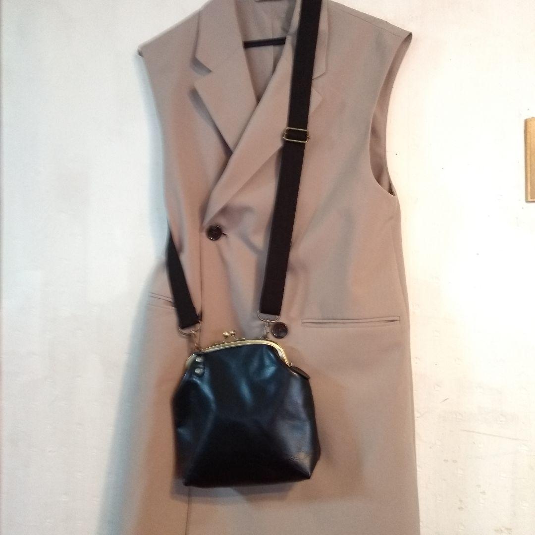 森のくまさん　柔らかい牛革使用のガマ口バック　レザー　バック　牛革　ガマ口