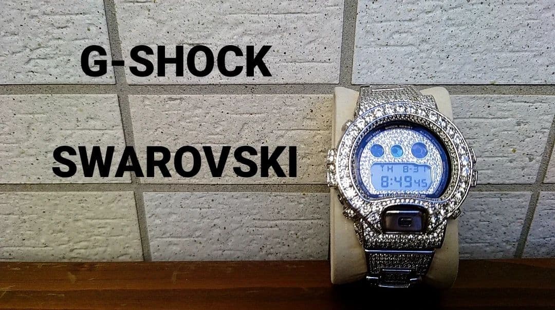 【中古】G-SHOCK　アフタースワロスキー　デジタル腕時計　DW6900