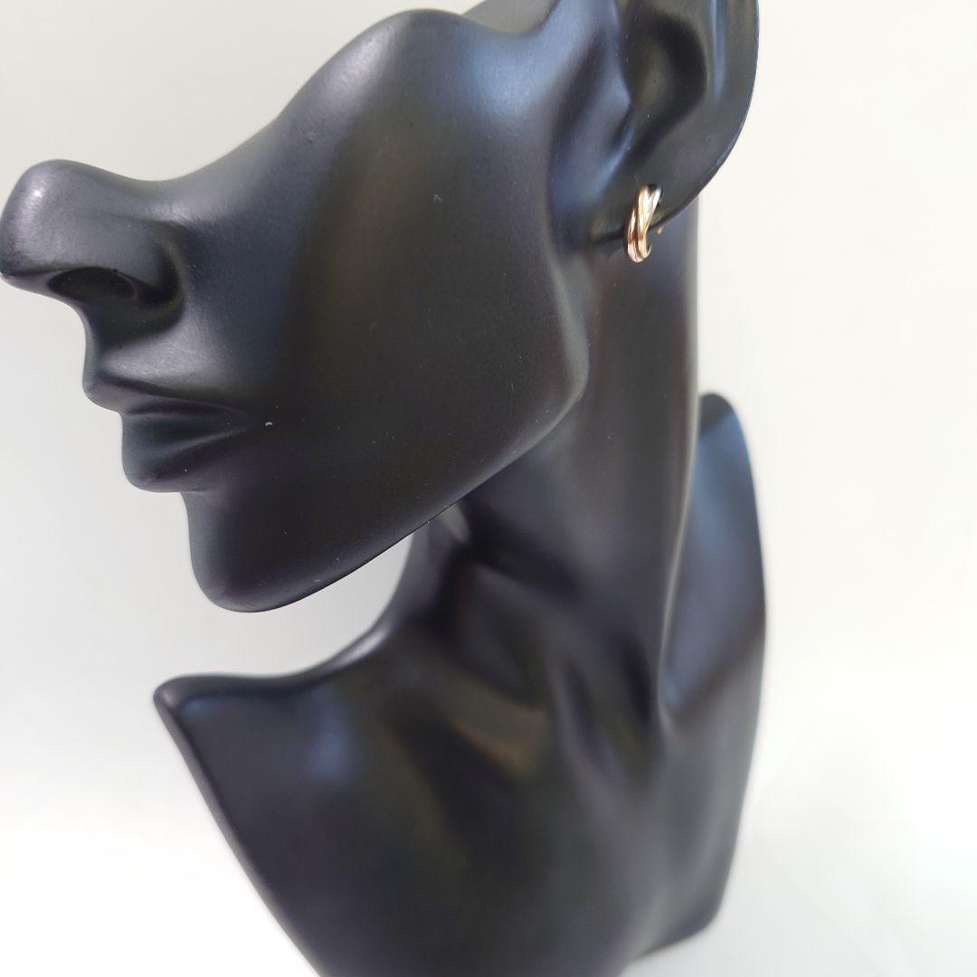 【磨き済】カルティエ トリニティ フープ ピアス 片耳用 6966