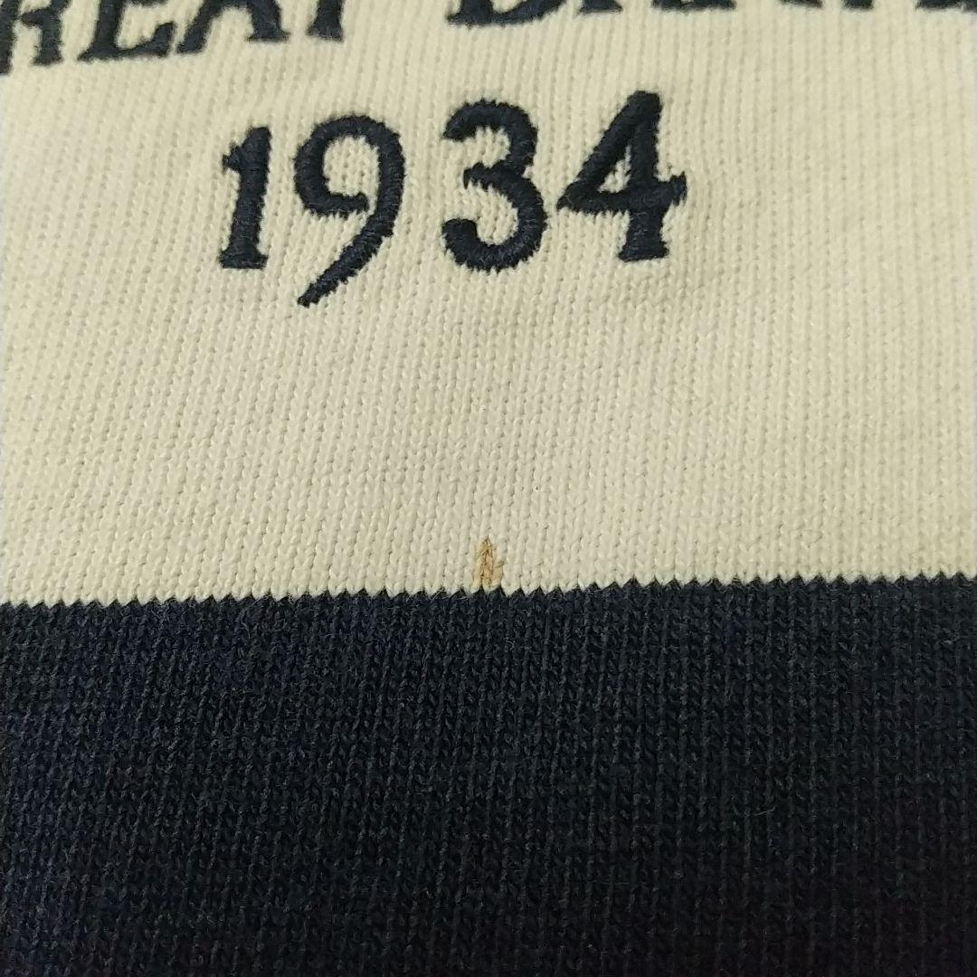 希少☆ポロバイラルフローレン 太ボーダー 刺繍 イギリス 襟切替 ラガーシャツ