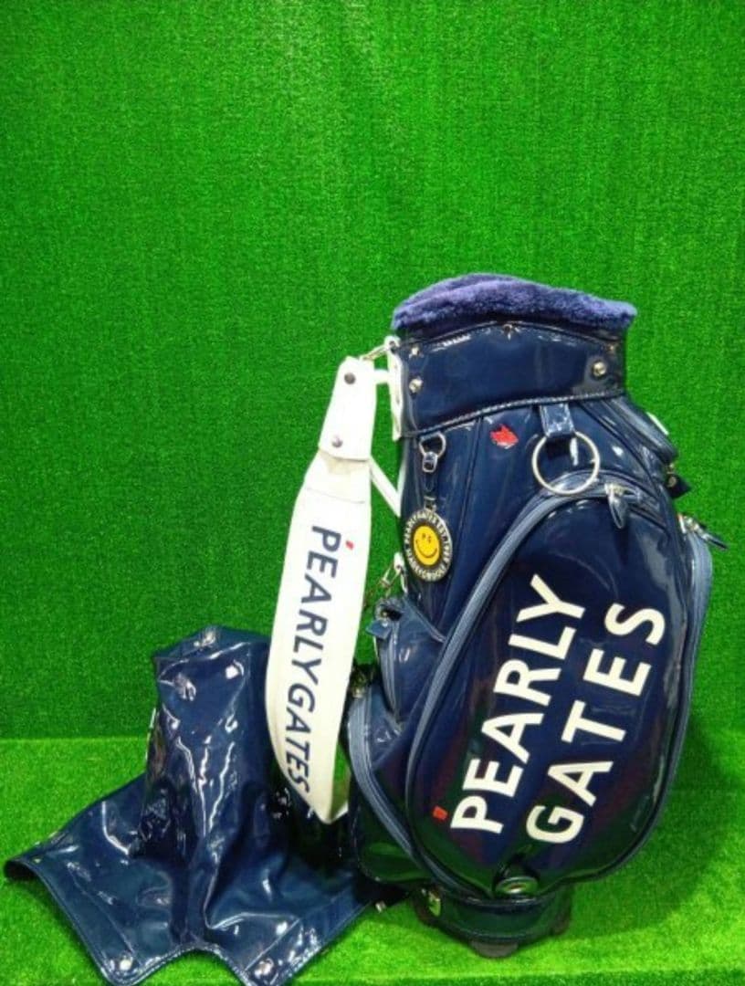 パーリーゲイツ 「超人気商品」 エナメル/キャディバッグ フードカバー付