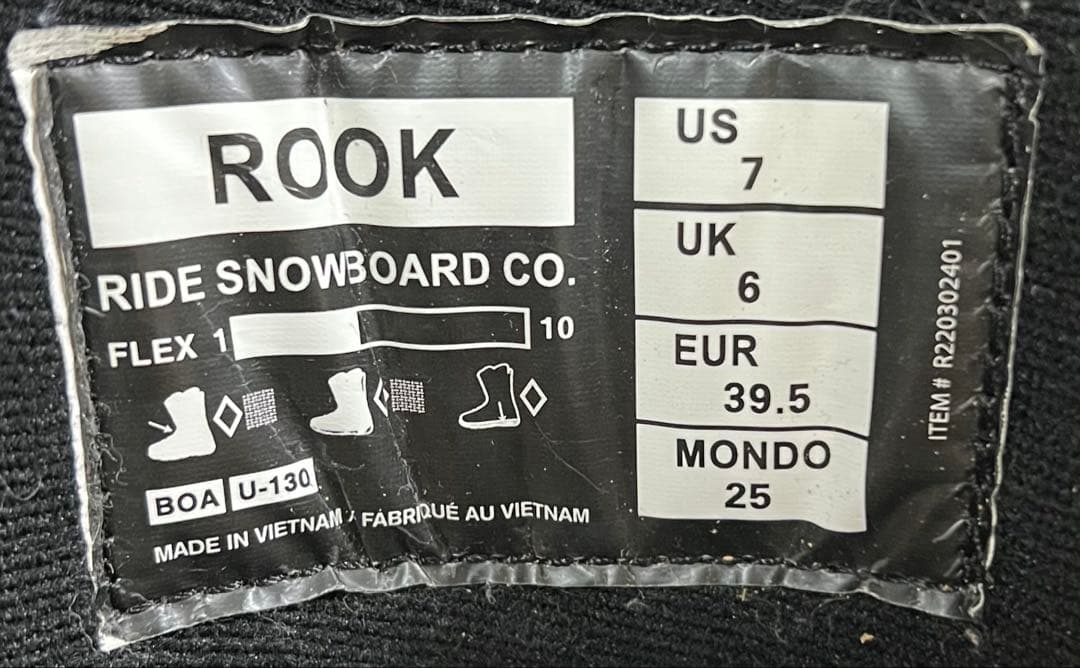 【即日発送】RIDE ライド スノボブーツ　ROOK ルーク　25.0cm