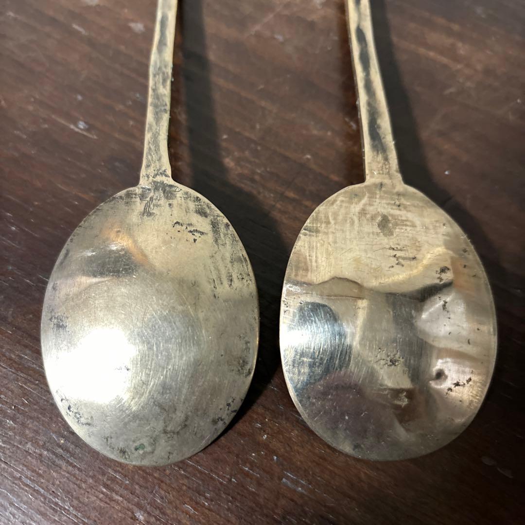 李朝スッカラ6点　(ar126)韓国スプーン.アンティーク.古道具.コウケンテツ