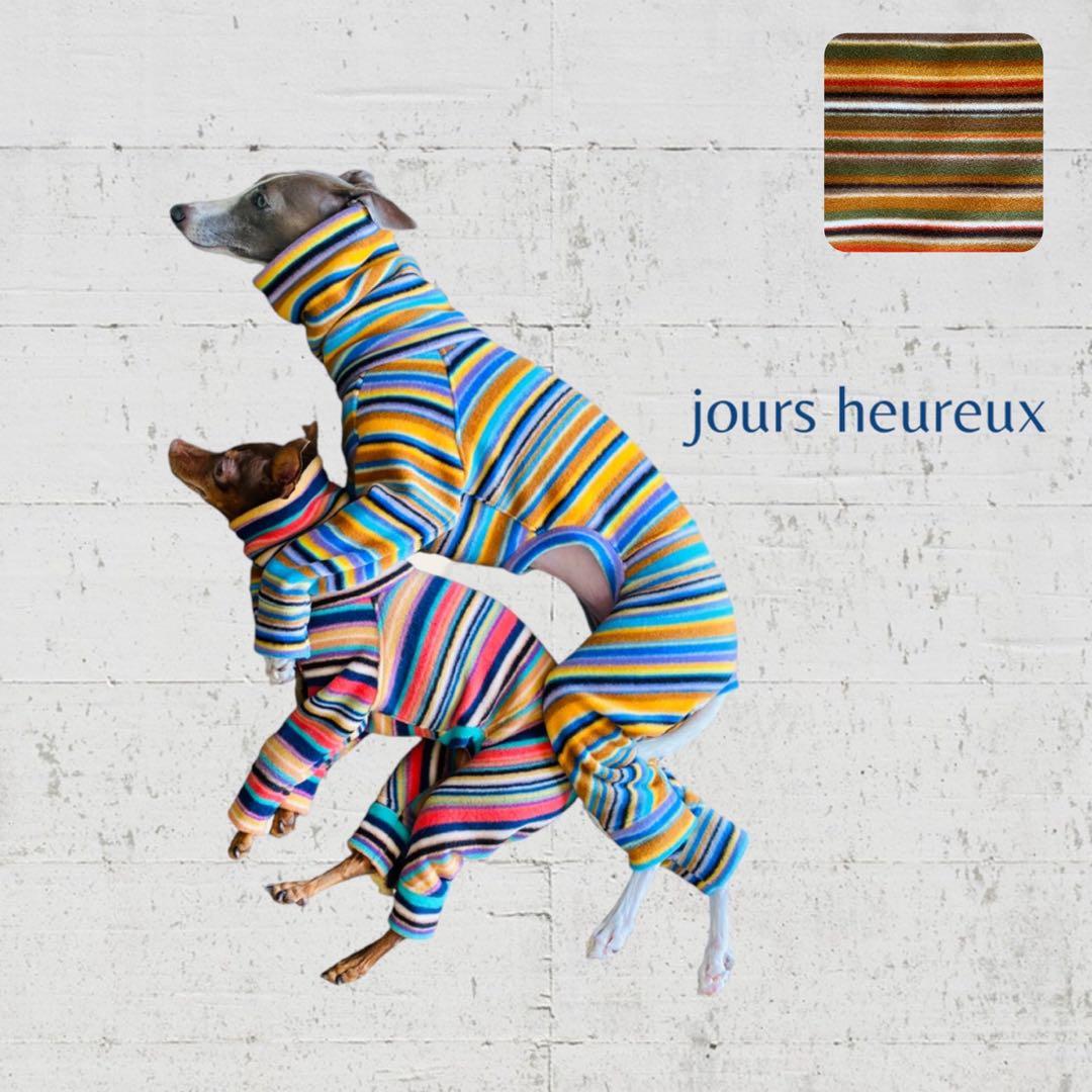 ⑥マルチカラーフリース カバーオール