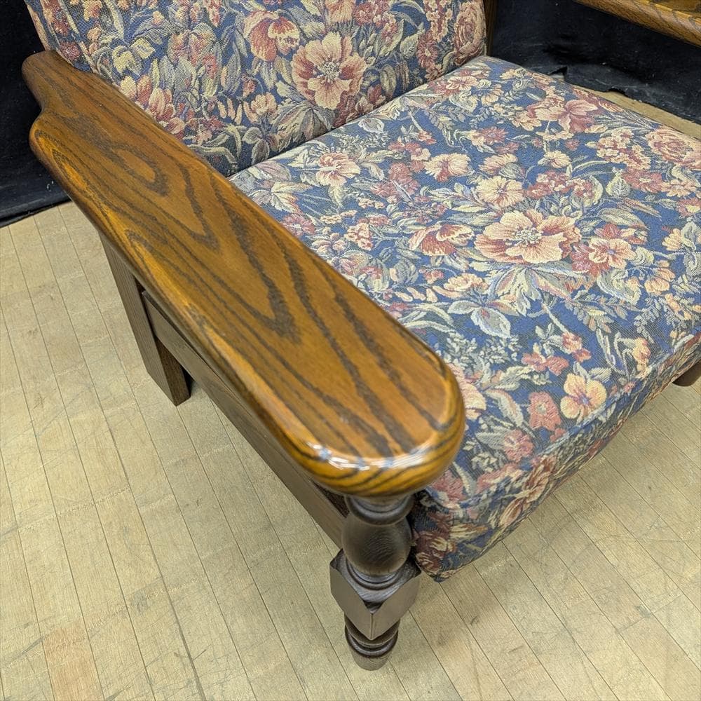 美品　カントリーハウス　三越　ブルージュ　オーク　シングルソファ　一人掛け　A