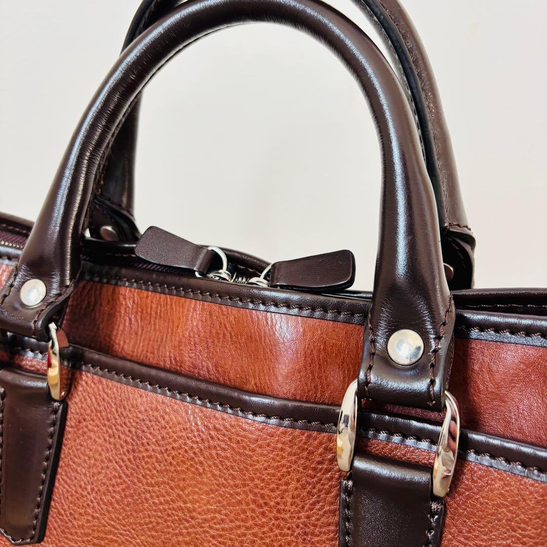 STEFANOMANO オールレザー　ブリーフケース　ビジネスバッグ　アルチェ