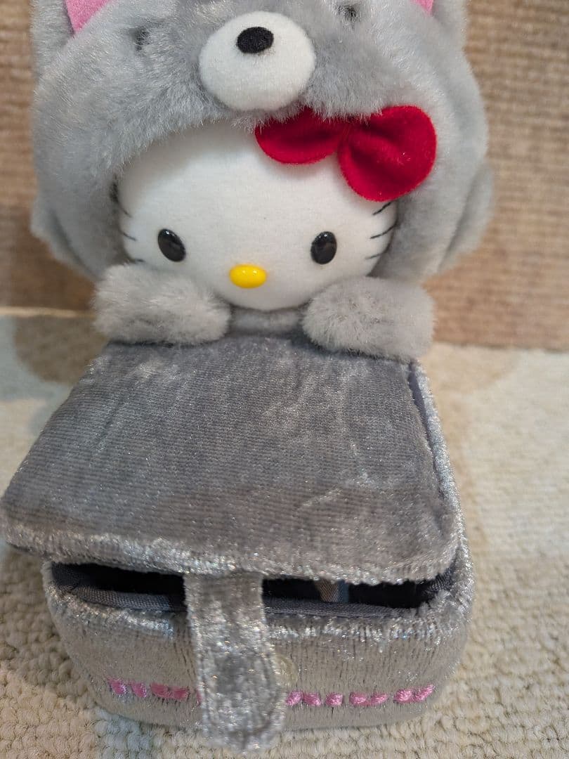 北海道限定　ハローキティ　ギンギツネ　ぬいぐるみ2004年　ぬいぐるみ小物入れ