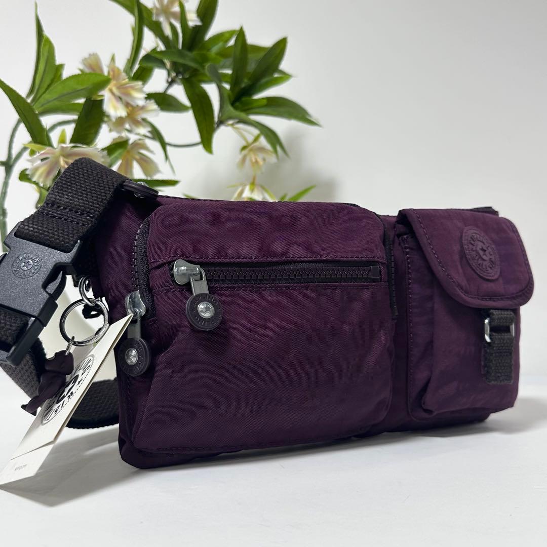 【未使用・タグ付き】Kipling ウエストバッグ クロスボディバッグ ロゴ