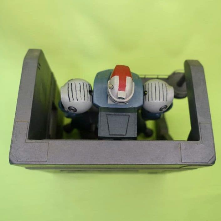 【全塗装完成品】1/144　ラウンド・バーニアン・バイファム ／整備ハンガー付