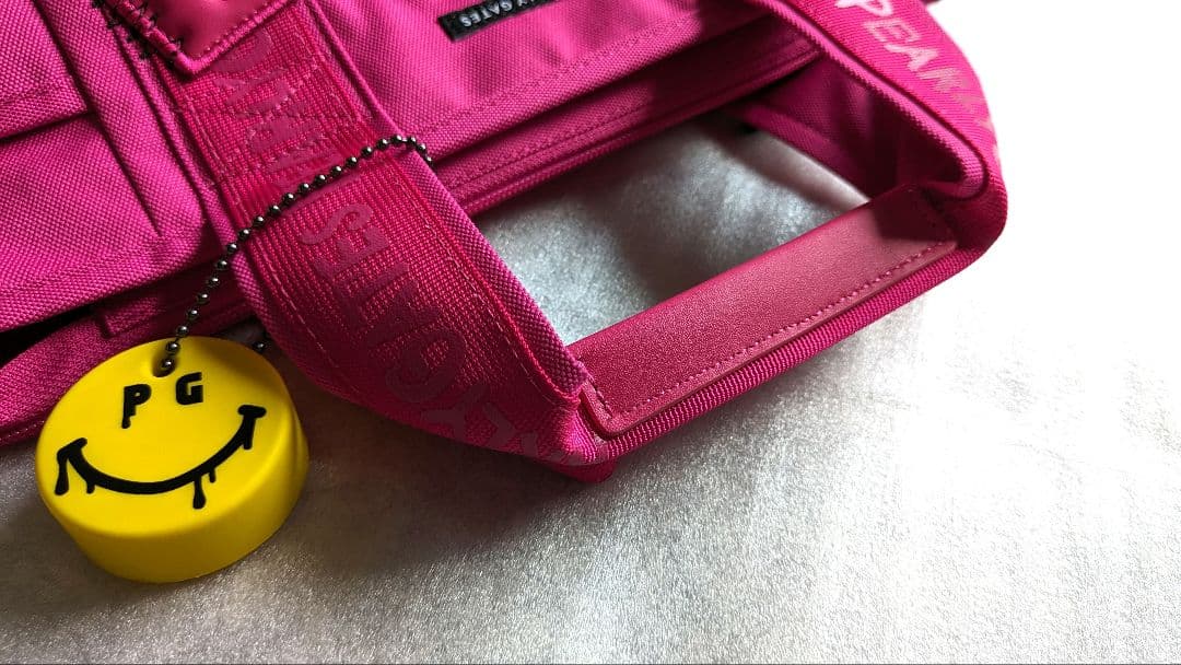 ペイントロゴ　カートバッグ　トートバッグ　ピンク